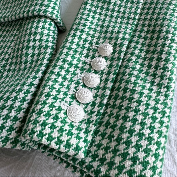 L’AGENCE Kenzie Double-Breasted Blazer in Grass Green - Picture 9 of 13